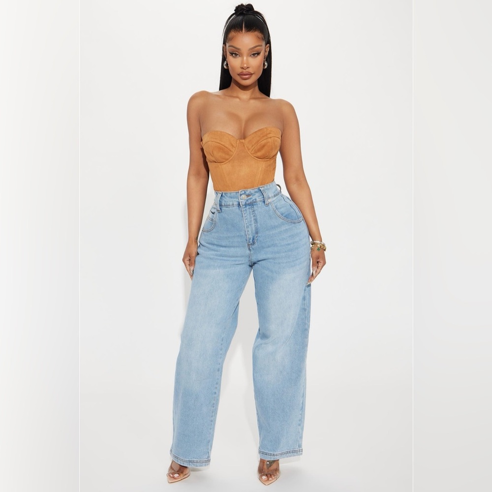 Trendy New barrel leg jeans